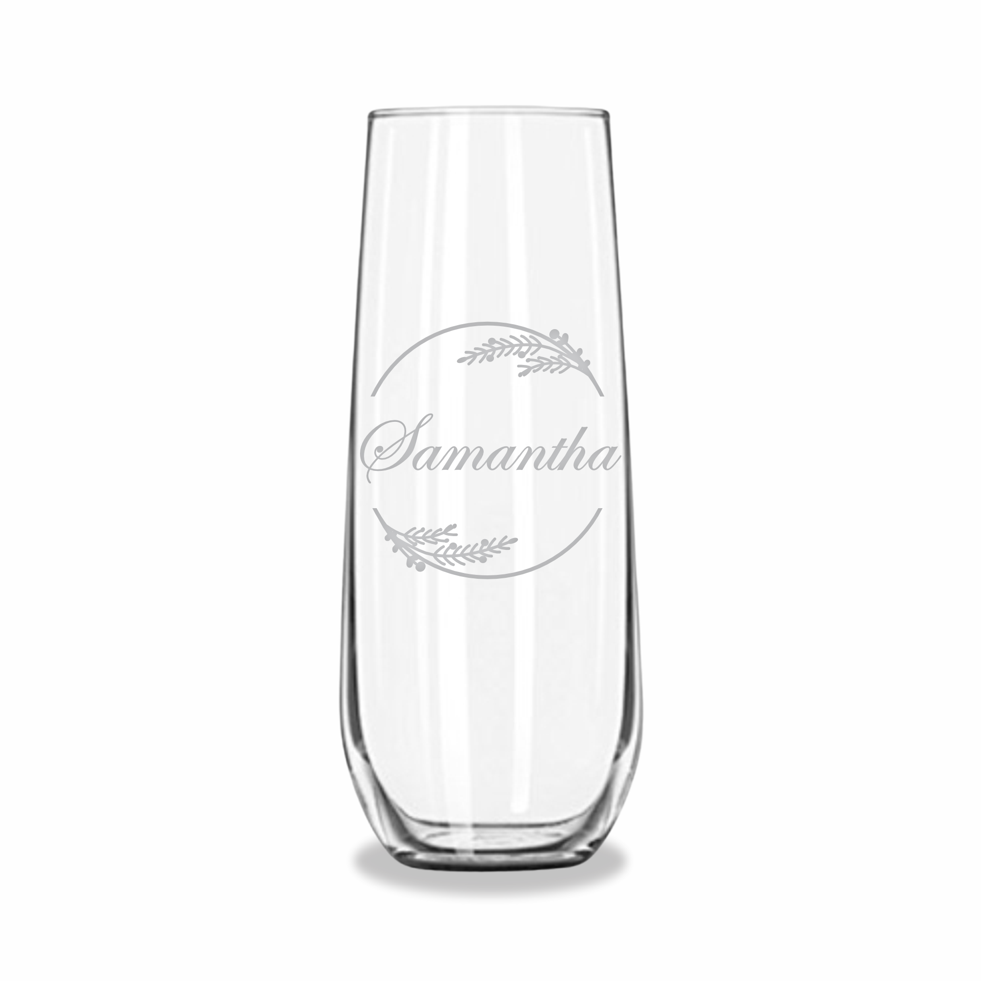 Besties | Personalized 8.5oz Stemless Champagne Flute